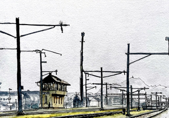 Urban Sketching im Stellwerk Heerbrugg