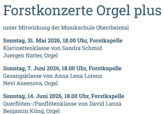 Forstkonzerte Orgel plus