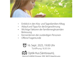 Infoabend zum Thema familienergänzende Betreuung